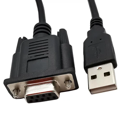 Vista 3 de Adaptador USB a serie RS232, USB macho a DB9 9 pin hembra convertidor serie cable 1.8M/6 pies