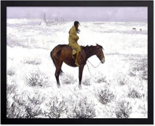 Vista 83 de Poster Master Póster vintage de The Lookout, estampado retro de vaquero, arte occidental, arte del salvaje oeste, arte de equitación, regalo
