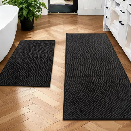 Vista 19 de YIHOUSE Alfombras de baño beige de 17 x 24 pulgadas, de secado rápido, antideslizantes, absorbentes, lavables a máquina, fina alfombra de baño