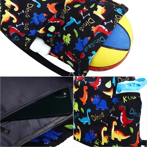 Vista 5 de RHCPFOVR Mochila con cordón para niños, bolsas de unicornio para niñas, gimnasio, baile, playa, natación, bolsa de viaje con dos soportes