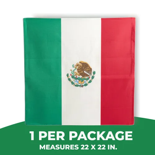 Vista 2 de Costume Adventure Bandana con bandera mexicana, bandana mexicana para hombres o mujeres, talla única