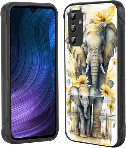 Vista 45 de Funda para Galaxy S24 Plus con soporte, doble capa híbrida de policarbonato duro y silicona suave, resistente a prueba de golpes, funda protectora