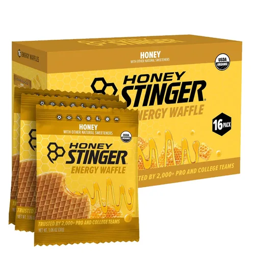 Vista 23 de Honey Stinger Gofle de arce de mantequilla de almendra orgánica, estroopwafel energético para ejercicio, resistencia y rendimiento, nutrición