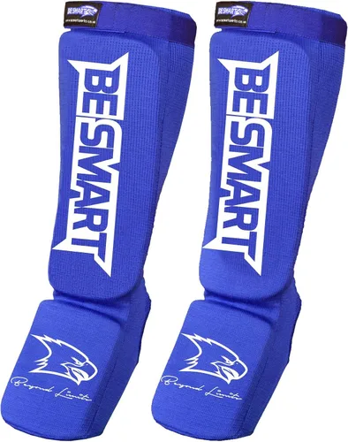 Vista 8 de Be Smart Espinilleras de Muay Thai MMA Kickboxing para Niños, Adultos, Jóvenes, Hombres y Mujeres, Protector de Empeine para Entrenamiento, Equipo