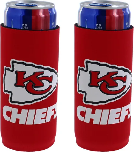Vista 44 de Paquete de 2 soportes para latas de fútbol de 12 onzas, delgado y delgado, aislador de bebidas Huggie Cooler Coozies (Arizona (cardenales))