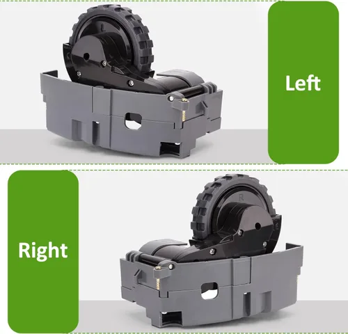 Vista 4 de Módulo de montaje de rueda de accionamiento derecho izquierdo (2 unidades), módulo de repuesto de rueda de aspirador robot para Roomba 500 600 700