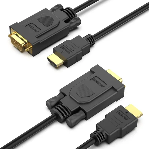 Vista 10 de BENFEI - Cable HDMI a VGA de 3 pies, cable unidireccional HDMI (fuente) a VGA (pantalla) (macho a macho) compatible con computadora, computadora