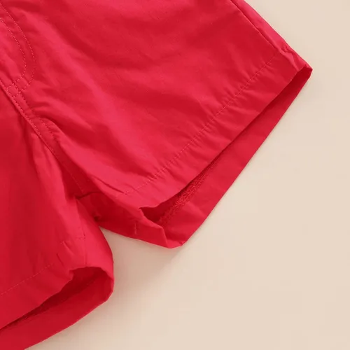 Vista 7 de Ropa de verano para bebé niño, manga corta, estampado de dibujos animados, corbatín, camiseta de manga corta, pantalones cortos, 2 piezas, atuendo