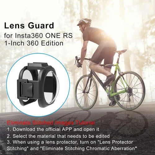 Vista 6 de PULUZ Protector de lente de PC para Insta360 ONE RS de 1 pulgada 360 Edition antiarañazos, a prueba de polvo, transmisión HD, Insta360 ONE RS de 1