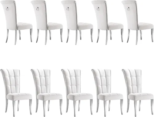 Vista 15 de ACEDÉCOR Sillas de comedor modernas de terciopelo negro y dorado, juego