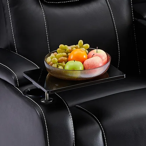 Vista 3 de Weilianda Serie de asientos de cine en casa Mesa giratoria para Wei Lianda Asiento de cine en casa negro brillante