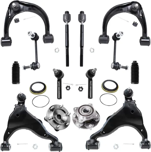 Vista 73 de Detroit Axle - Kit de suspensión delantera 4WD para Nissan Frontier Pathfinder Xterra, 2 cubos de rodamientos de ruedas, 2 brazos de control