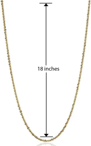 Vista 3 de MORGAN & PAIGE Collar de cadena tornado con purpurina de oro amarillo de 10 quilates