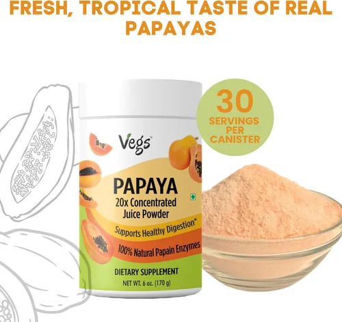 Vista 4 de Jugo de papaya en polvo con enzima digestiva de papaína natural, concentrado y liofilizado 20:1 concentrado y liofilizado en polvo para la digestión
