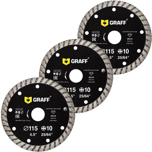 Vista 12 de GRAFF Hoja de diamante súper fina de porcelana y cerámica de 4 pulgadas, rueda de corte de diamante para azulejos duros, cerámica, piedra natural
