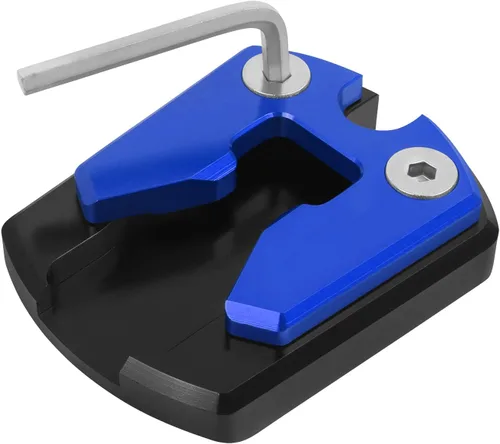 Vista 8 de Extensor de extensión de soporte para motocicleta compatible con Yamaha XMAX300 NMAX155 NMAX125 MT15 MT-125 CNC Aluminio Kickstand Foot Enlarger Pad