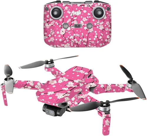 Vista 5 de MightySkins - Compatible con DJI Mini 2 Dron portátil - Blue Petals Funda protectora de vinilo duradera y única Fácil de aplicar, quitar