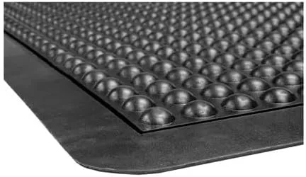 Vista 3 de Crown Yoga-Flex - Alfombrilla antifatiga de 36 x 48 pulgadas, rectangular, superficie de goma negra alta/baja, entrelazada