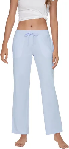 Vista 9 de U2SKIIN Pantalones de pijama para mujer, suaves, de algodón, cómodos, para dormir, para mujer Negro