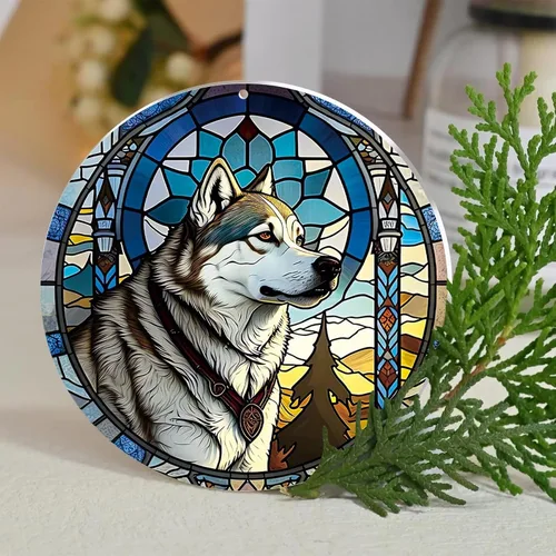 Vista 7 de Regalos de Malamute de Alaska - Adorno Navideño de Perro de Alaska 2025 Regalos de Perro de Alaska para Mujeres, Adorno de Malamute de Alaska