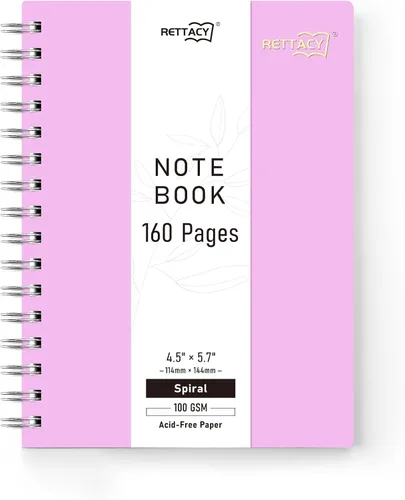 Vista 11 de RETTACY - Cuaderno en espiral grande A4, 300 páginas rayadas, 8.2 x 11.2 pulgadas, para escuela, trabajo, escritura, papel grueso de 3.53 oz/m²
