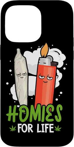 Vista 21 de Homies for Life Marijuana Weed Cannabis 420 - Carcasa para iPhone 17