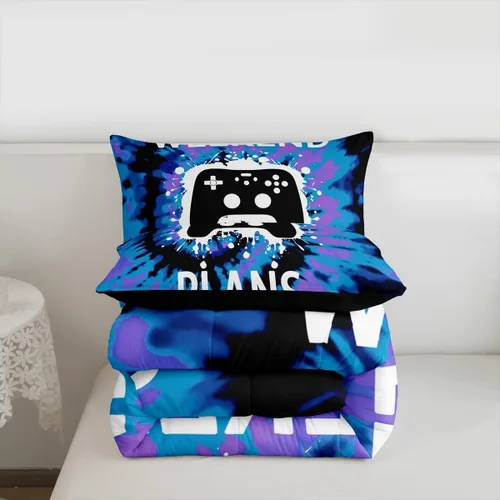 Vista 51 de Erosebridal Juego de edredón de hojas de cannabis, juego de ropa de cama de marihuana con estampado colorido de plantas, decoración bohemia de 2