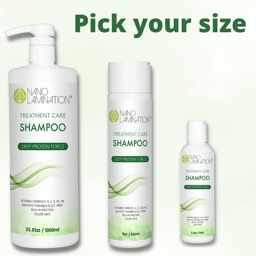 Vista 4 de Champú de queratina para el cuidado del tratamiento del cabello, 3.3 onzas, champú para el cabello sin sulfatos ni parabenos, champú de colágeno