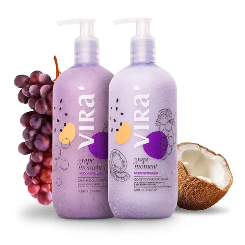 Vista 8 de VIRÁ Juego de champú y acondicionador brasileño, sin parabenos, tratamiento hidratante profundo, recuperación del cabello, acción refrescante