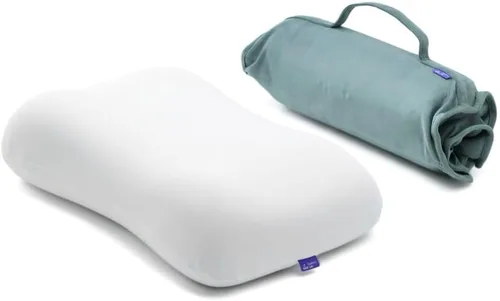 Vista 9 de Cushion Lab Almohada de Viaje para Sueño Profundo – Almohada de Cuello de Espuma Viscoelástica Compacta para Dormir, Almohada Portátil para Hoteles