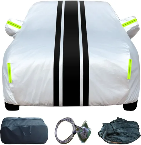Vista 7 de Funda impermeable para automóvil Opel Monterey Monza Movano, tela Oxford gruesa, antiarañazos, excrementos de pájaros, hojas caídas, polvo, fundas