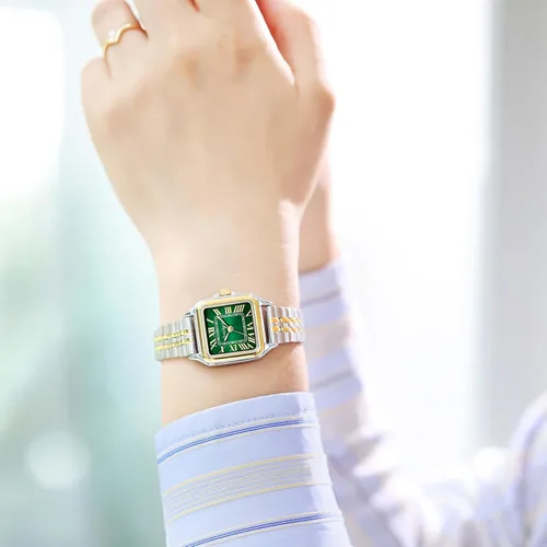 Vista 5 de Classic Relojes cuadrados de mujer con números romanos, de vestir, informal