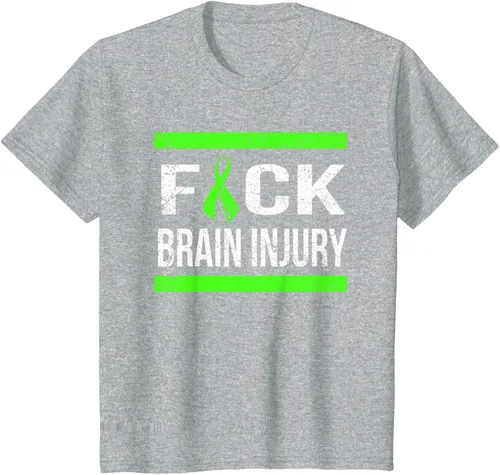 Vista 56 de Apoyo Daño cerebral Concienciación T Shirt, mujer L, Asphalt Negro