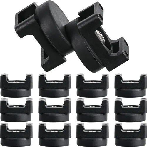 Vista 21 de Yookeer 10 clips magnéticos para cable de montaje con cremallera, color negro, 0.866 in Clips de cable multiusos para cableado eléctrico, base