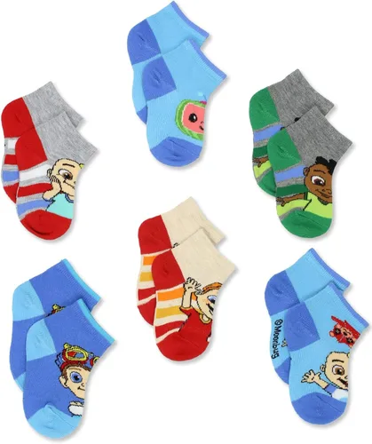Vista 3 de Cocomelon Paquete de 6 calcetines de cuarto para niños pequeños