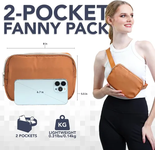 Vista 60 de Riñonera cruzada para mujer – Riñonera elegante, funcional y moderna para viajes, festivales y uso diario