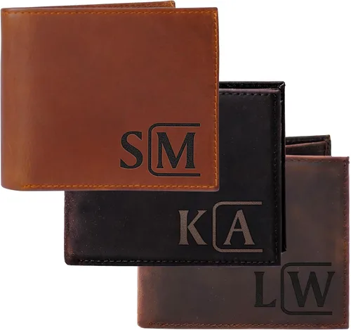 Vista 2 de Customizable Genuine Leather Wallet for Men – Personalized Slim Wallet, Unique Gift for Husband, Dad, or Boyfriend, Thoughtful Gifts for