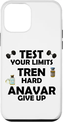 Vista 12 de iPhone 15 Funny Test Limits Tren Hard Never Give Up Gym Bodybuilding Case