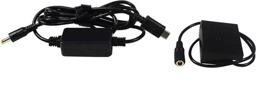 Vista 2 de HQRP Convertidor USB-C DC compatible con cámara digital Fujifilm AC-9V CP-W126 X-E2 X-E3 X-E2S X-Pro2 X-T10 X-T2 X-T3 X-T20 X-Pro1 X-E1 FinePix
