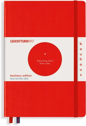 Vista 5 de LEUCHTTURM1917 - Cuaderno de tapa dura punteado tamaño mediano A5 Bauhaus Edición Especial 251 páginas numeradas para escribir y escribir diario