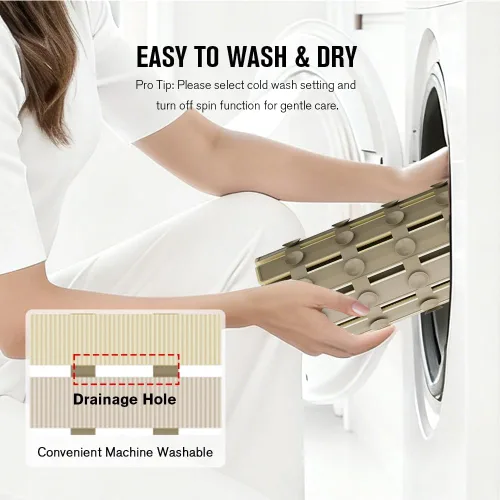 Vista 6 de MBOSS Tapete de ducha antideslizante para bañera, tapete de baño para ducha, tapete de baño para ducha, tapete de ducha antideslizante con orificio