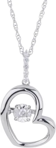 Vista 14 de MAX + STONE Collar con colgante de diamantes bailarines para mujer Colgante de plata de ley con cadena de 18 pulgadas Joyería con diamantes