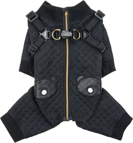 Vista 5 de Puppia Cagnie - Overol de invierno, cálido, acogedor, a la moda, para perros pequeños, beige, talla S