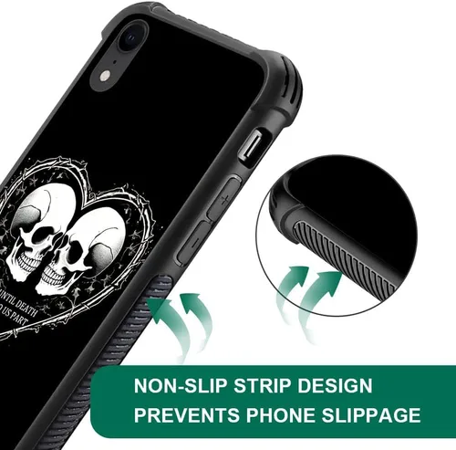 Vista 159 de Funda compatible con iPhone XR, diseño de elefantes africanos para niñas, diseño de patrón a prueba de golpes, antiarañazos, carcasa trasera
