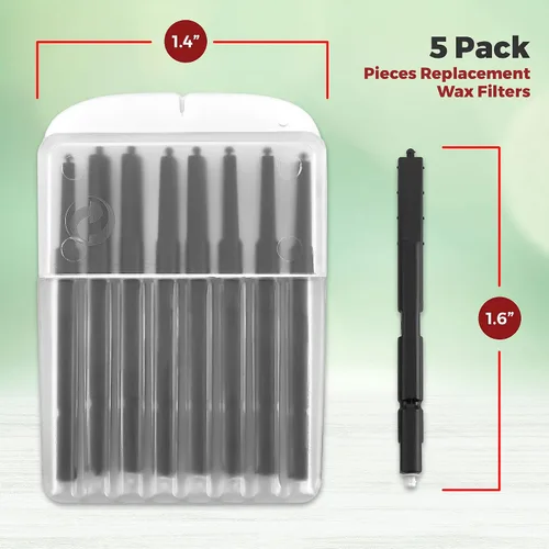Vista 6 de MEDca Filtros protectores de cera auditiva – Paquete de 5/40 filtros de cera de repuesto para evitar la acumulación de polvo y grasa de cerumen