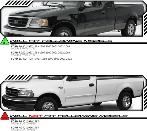 Vista 5 de Faros halógenos tipo OE compatibles con FOR.D 97-03 F-150 97-99 F-250 LIGHT DUTY 97-02 EXPEDITION