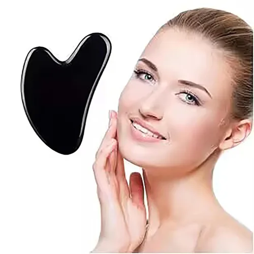 Vista 6 de Gua Sha - Herramientas faciales de guasha negra para cuidado de la piel, cara, cuerpo, aliviar las tensiones musculares, reducir la hinchazón