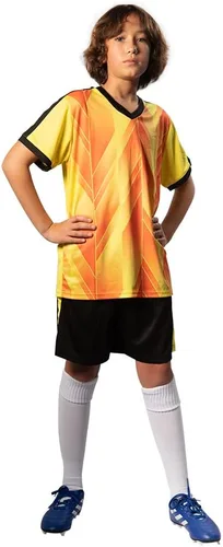 Vista 7 de PAIRFORMANCE Conjunto de camisetas de fútbol para niños y niñas de 6 a 12 años de edad, camisetas y pantalones cortos de fútbol para interiores