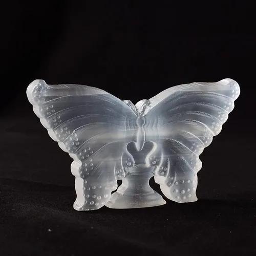 Vista 5 de Wahom Piedra de selenita de cristal natural, mariposa, animal mineral, espécimen de cristal, artesanías, artículos de la suerte, colección Feng