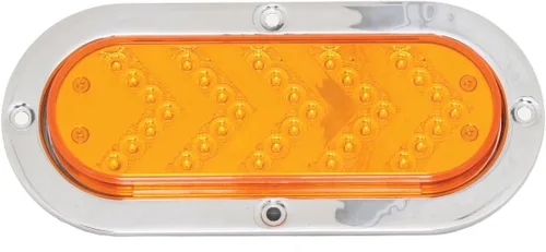 Vista 2 de Grand General 77130 - Luz secuencial ovalada de 35 LED ámbar/flecha con bisel S.Bezel, 1 unidad